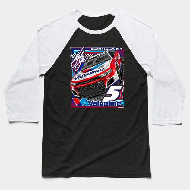 Kyle Larson Valvoline Car Baseball T-Shirt by ganisfarhan